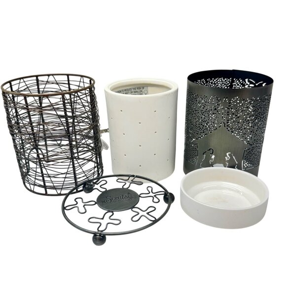 Scentsy Original Glowing Core Full Size Wax Warmer 2 Wraps-Loom + Nativity Scene - Picture 1 of 16